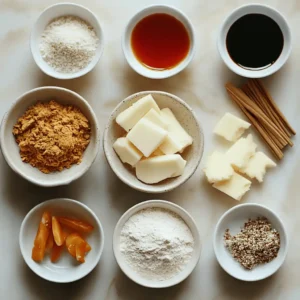 Ingredients for Asian desserts Recipes
